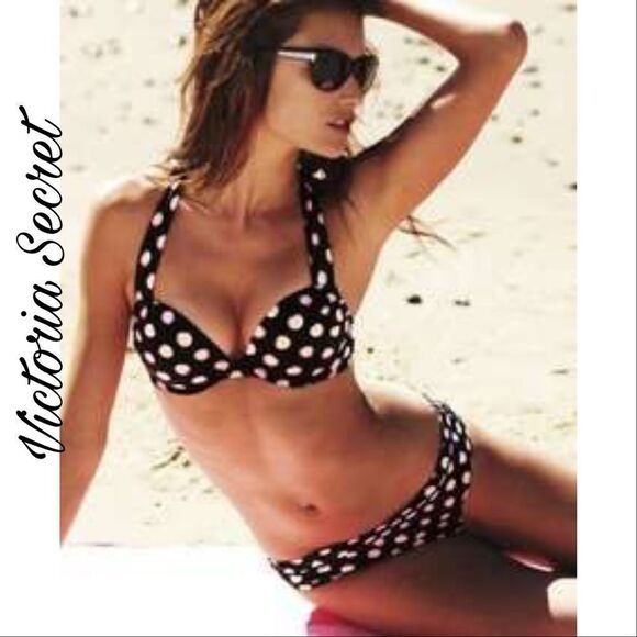 ✨VS Blue Polka Dot Bikini Set✨ - Picture 1 of 7